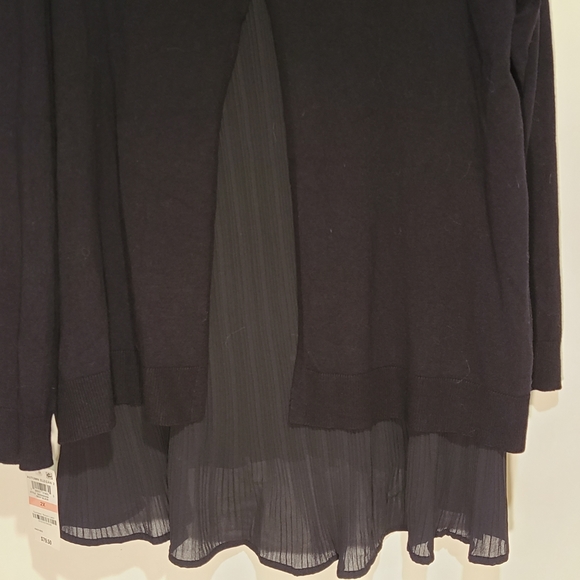 Charter Club 2X Black Layered Look Sweater Top NWT - Picture 2 of 15